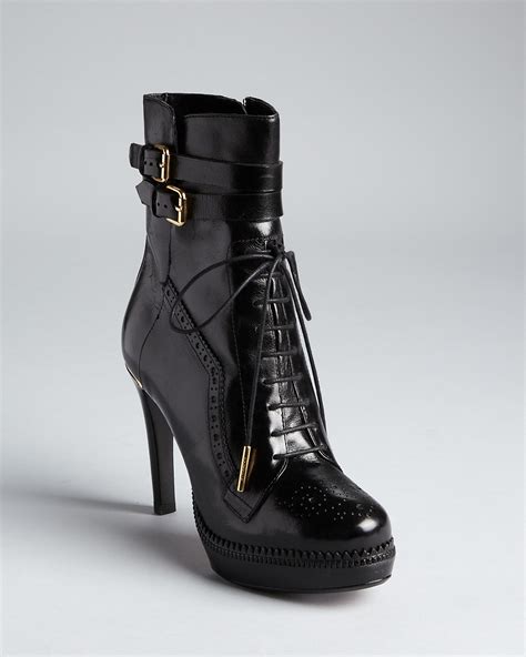 burberry ankle boots heels|burberry platform heels.